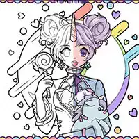 Anime Girls Coloring Book: Pop Manga Coloring game screenshot