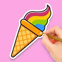 Libro Para Colorear: Helado Arcoíris