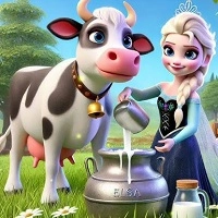 elsa_milking_cow ゲーム