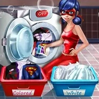 lady_bug_washing_costumes Игры