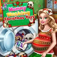 mommy_washing_christmas_toys ເກມ