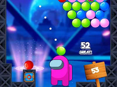 Onder Ons Bubble Shooter schermafbeelding van het spel