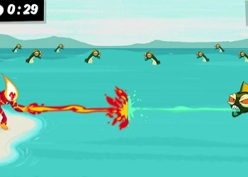 Jogos do Ben 10: Luta do Heatblast captura de tela do jogo