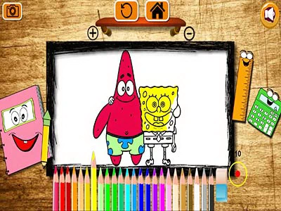 Bts Sponge Bob Coloring ພາບຫນ້າຈໍເກມ