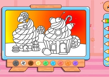 Coloring Book: Candy House 3 game screenshot