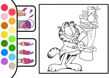 Garfield-Kleurboek schermafbeelding van het spel