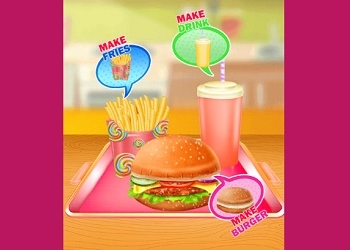 Blije Kinderen Burger Maker schermafbeelding van het spel