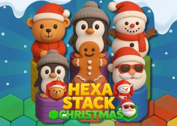 Hexa Stack Christmas game screenshot