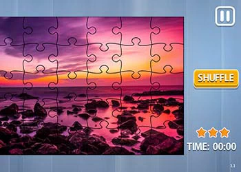 Legpuzzel: Zonsondergangen schermafbeelding van het spel