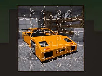 Mașini Minecraft Jigsaw captură de ecran a jocului