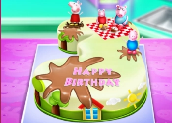 Peppa Malac szülinapi torta készítése játék képernyőképe