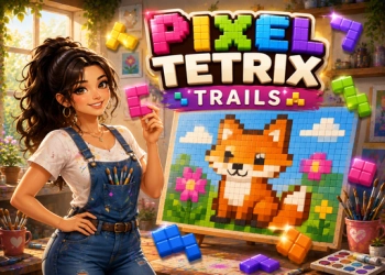 પિક્સેલ ટેટ્રિક્સ ટ્રેલ્સ રમતનો સ્ક્રીનશોટ