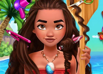 Polynesisk Prinsesse Ægte Hårklipp skærmbillede af spillet