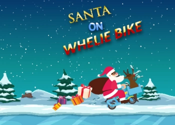 Weihnachtsmann Auf Dem Wheelie-Bike Spiel-Screenshot