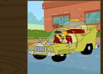 Simpsons Autós Kirakós játék képernyőképe