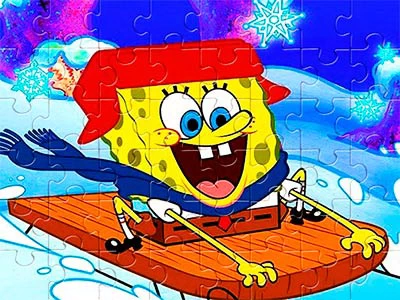 ល្បែងផ្គុំរូបរដូវរងា Spongebob រូបថតអេក្រង់ហ្គេម