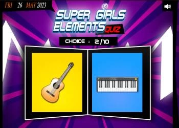 Super Girls Elements Quiz тоглоомын дэлгэцийн агшин