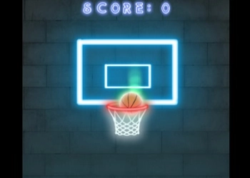 Basquete Neon Swipe captura de tela do jogo