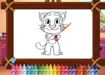 Berbicara Cat Tom Dan Angela Coloring tangkapan layar permainan