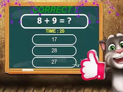 Talking Tom Math Test game screenshot