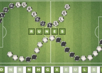 Wordsoccer.io skærmbillede af spillet